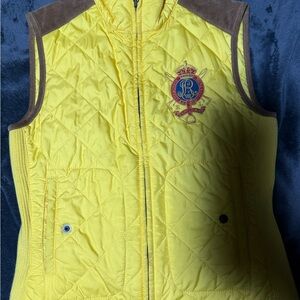 Ralph Lauren Yellow Quilted Vest with Crest